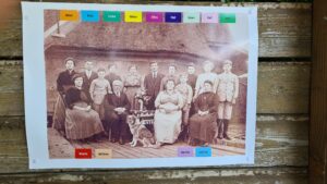 familiefoto met kleuren